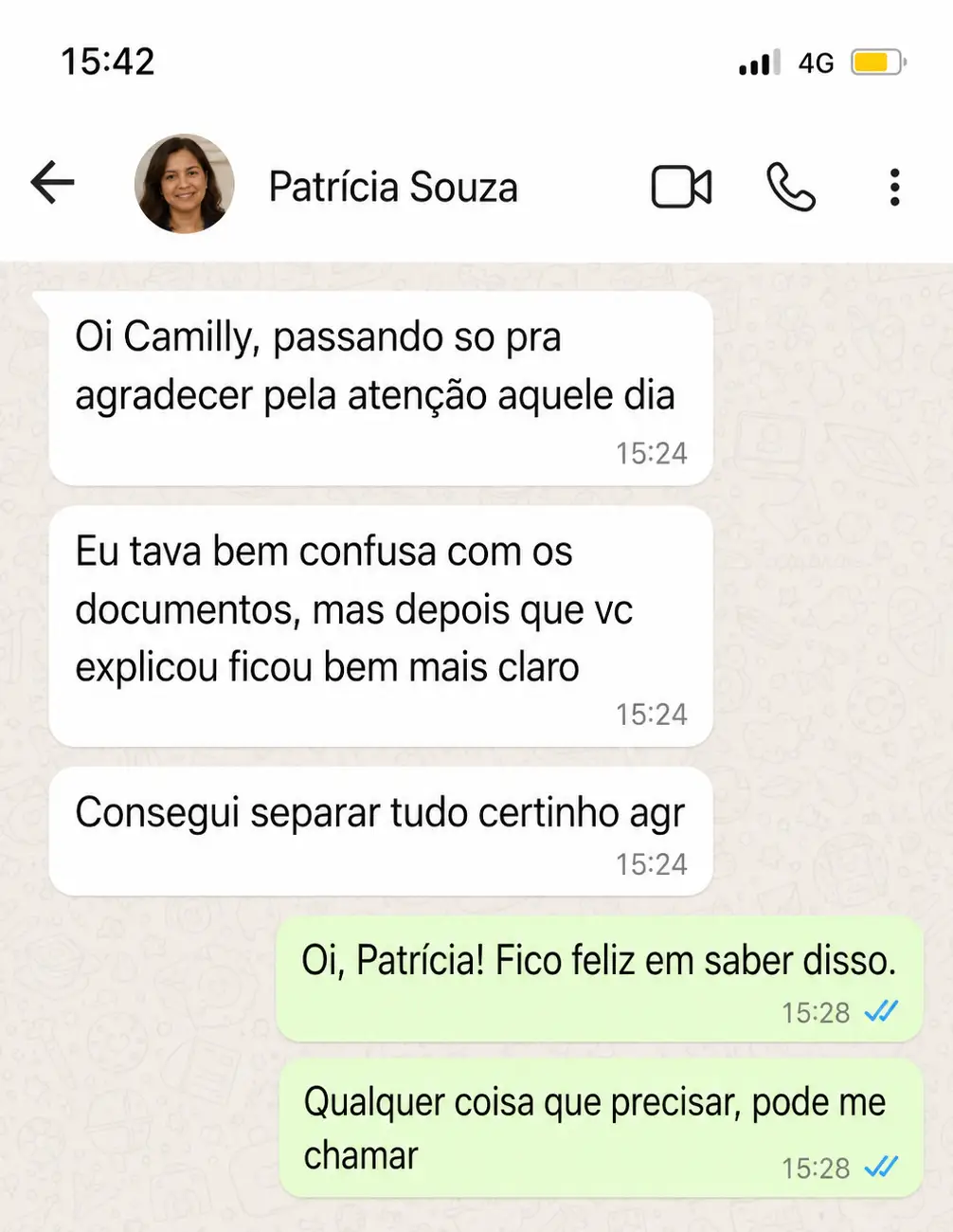 Conversa de cliente no WhatsApp 02